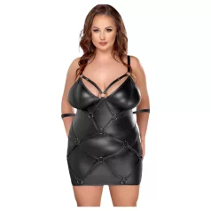 Cottelli Plus Size - vestido con esposas - negro