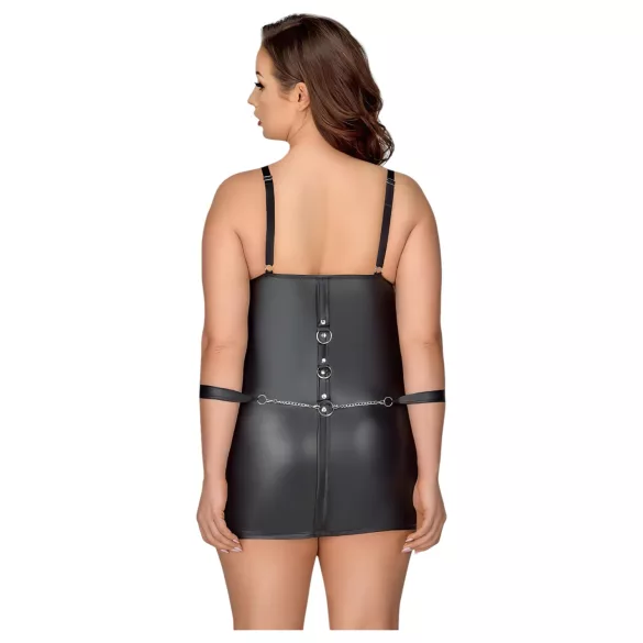 Cottelli Plus Size - vestido con esposas - negro