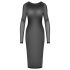 Cottelli Fiesta - Vestido transparente con cremallera (negro) - M