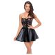 Noir - Vestido mini brillante con encaje (negro) - L