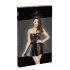 Noir - Vestido mini brillante con encaje (negro) - L