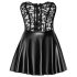 Noir - Vestido mini brillante con encaje (negro) - L