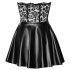 Noir - Vestido mini brillante con encaje (negro) - L