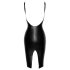 Noir - vestido efecto cuero con aberturas (negro)