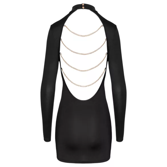 Cottelli - Vestido mini abierto detrás - cadena - negro - L