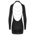Cottelli - Vestido mini abierto detrás - cadena - negro - L