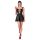 Noir - minivestido negro con cordones delanteros