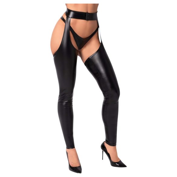 Noir - medias brillantes estilo chaps (negro) - M