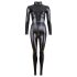 Cottelli - brillante mono de fiesta manga larga (negro) - S