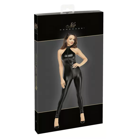 Noir - mono brillante con cremallera - negro - L