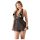 Cottelli Plus Size - babydoll de encaje ligero (negro)