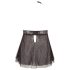 Cottelli Plus Size - babydoll de encaje ligero (negro)