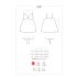 Obsessive Luvae - camisón y tanga floral con strass (negro) - L/XL
