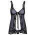 Babydoll Abierto Besable - Negro