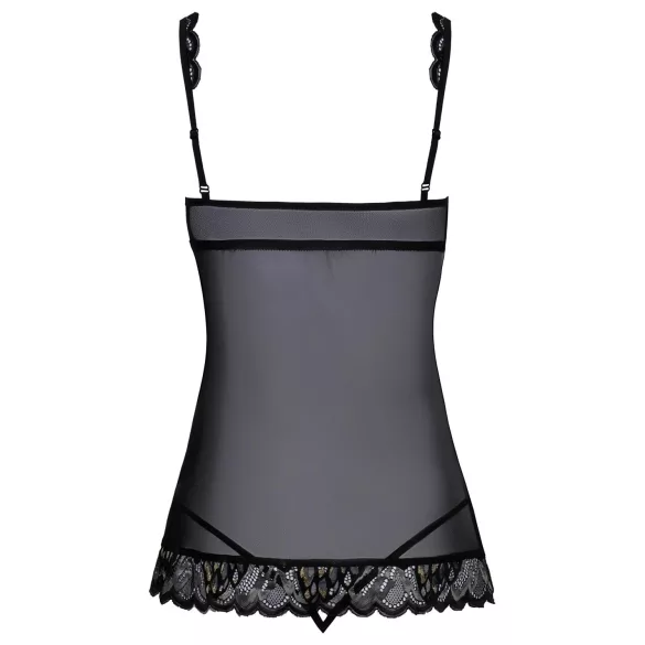 Kissable - babydoll abierto negro