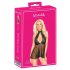 Kissable - babydoll de encaje con tirantes al cuello (negro)
