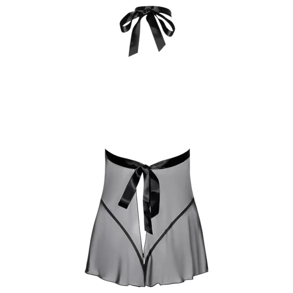 Kissable - Babydoll de encaje con cuello halter - negro - L/XL