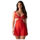 Obsessive Cupide Desir - sedoso conjunto de encaje rojo semitransparente