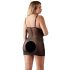 Cottelli Plus Size - camisón de encaje transparente (negro) - 2XL