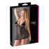 Cottelli Talla Grande - camisón transparente de encaje (negro) - 3XL