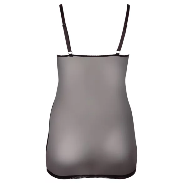 Cottelli Plus Size - camisón transparente de encaje - negro - 4XL