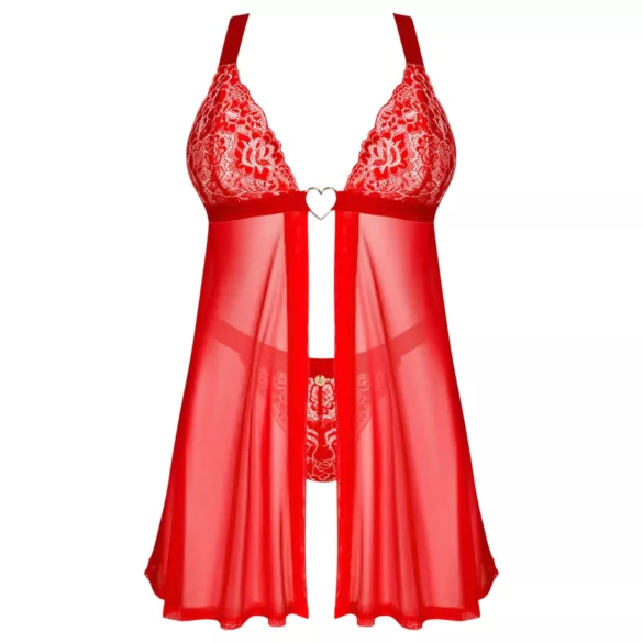 Obsessive Elianes - conjunto babydoll de encaje (rojo)