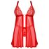 Obsessive Elianes - conjunto babydoll de encaje (rojo)