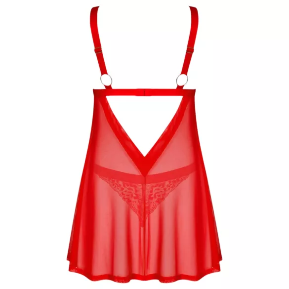 Obsessive Elianes - conjunto babydoll de encaje (rojo)