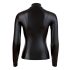 Cottelli - blusa brillante de manga larga para mujer (negra) - XL