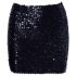 Cottelli Party - falda brillante con lentejuelas (negra) - L