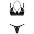 Conjunto de sujetador brillante Keira Lise de Obsessive (negro)