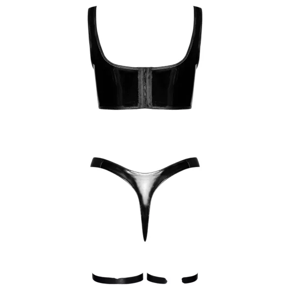 Black Level - conjunto de vestido de laca (negro) - M