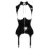 Black Level - Top abierto con liguero (negro) - XL