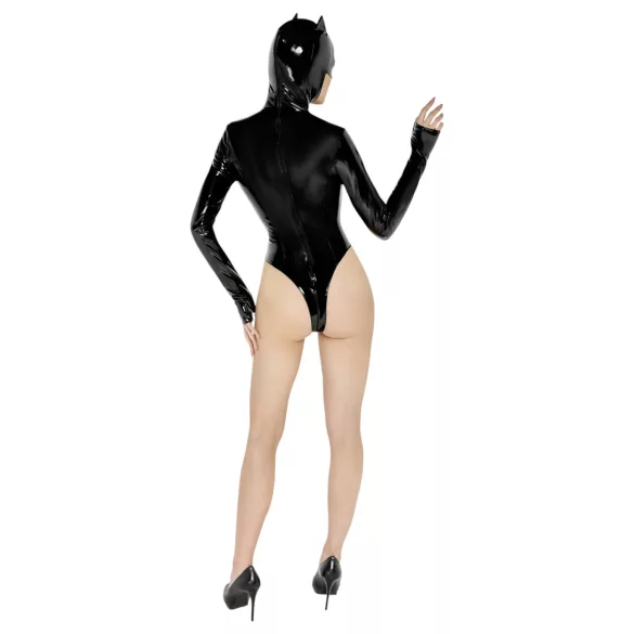 Black Velvets - body manga larga mujer - encaje negro - M