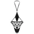 Obsessive Keira Lise - body abierto con tiras - encaje negro - L/XL