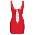Black Level - vestido mini de vinilo con cordones - rojo