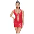 Black Level - vestido mini de vinilo con cordones - rojo - M