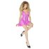 Black Level: minivestido brillante con cremallera (rosa) - L