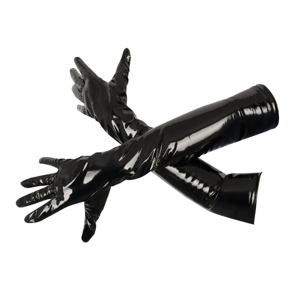 Black Level - guantes brillantes - laca - negro - M