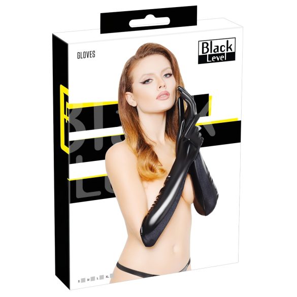 Black Level - guantes de laca brillantes (negro) - L