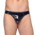 Black Level - tanga clásico de laca para hombre (negro) - M