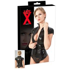 LATEX - Top corto con cremallera para mujer (negro) LATEX - Top corto con cremallera para mujer (negro)