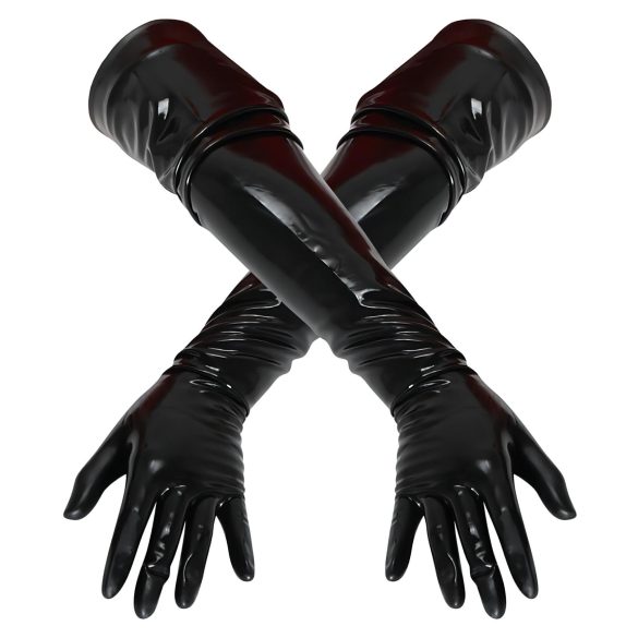 LÁTEX - guantes unisex largos (negro) - M