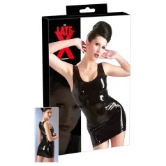 Minivestido sin mangas de látex (negro)