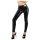 LATEX - leggings con cremallera (negro) - L