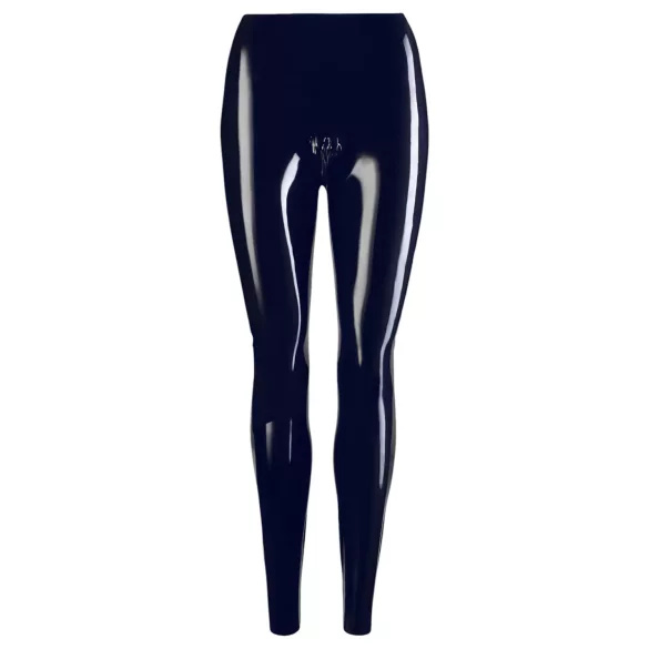Leggings de látex con cremallera (negro) - L