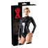 Body para mujer de manga larga de látex (negro)