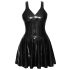 LATEX - Vestido corto con falda con volantes (negro) - M