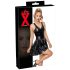 LATEX - Vestido corto con falda con volantes (negro) - XL