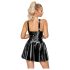 LATEX - Vestido corto con falda con volantes (negro) - XL